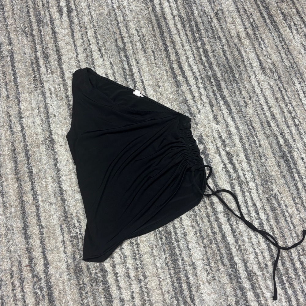 Garage Black Skirt with Tie Accent